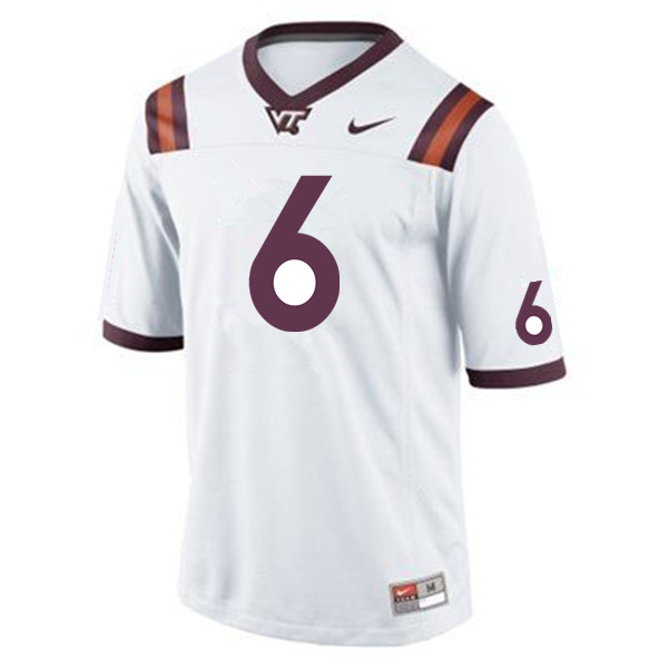 Men #6 Hezekiah Grimsley Virginia Tech Hokies College Football Jerseys Sale-Maroon